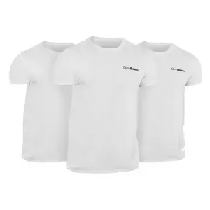 GymBeam Men‘s Basic T-Shirt 3Pack White - S - 3pack obraz