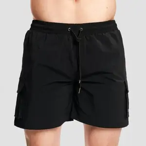 GymBeam Men‘s Swim Cargo Shorts Black - S obraz
