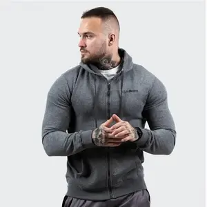 GymBeam Mikina Zipper Hoodie Grey Black POUZE M (VÝPRODEJ) obraz