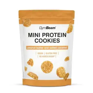 GymBeam Mini Protein Cookies 100 g - peanut butter salted caramel obraz
