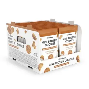 GymBeam Mini Protein Cookies 20 x 100 g - arašídové máslo s čokoládou obraz