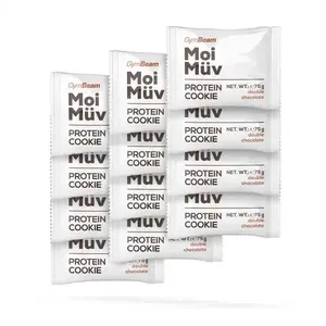 GymBeam MoiMüv Protein Cookie 12 x 75 g - borůvka bílá čokoláda obraz