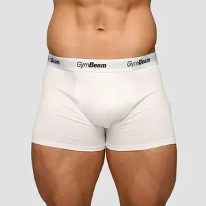 GymBeam Pánské boxerky Essentials 3Pack White - M obraz