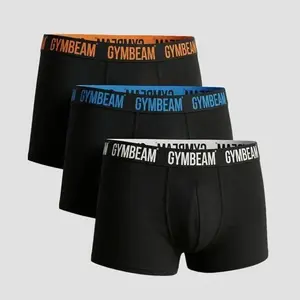 GymBeam Pánské boxerky FIT Trunks 3Pack Black - S obraz