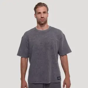 GymBeam Persistence Washed Gray pánské tričko - M obraz