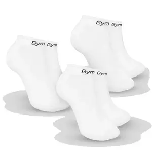 GymBeam Ponožky Ankle Socks 3Pack White - XL obraz
