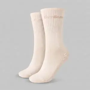 GymBeam Ponožky Pilates Beige - S obraz