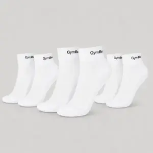 GymBeam Ponožky Quarter 3Pack White - L obraz