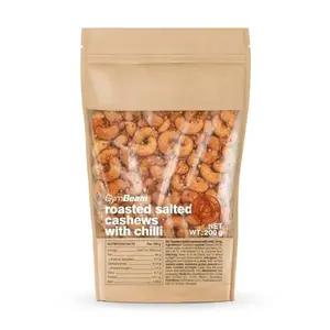 GymBeam Pražené solené kešu ořechy s chilli 200 g obraz