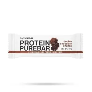 GymBeam Protein PureBar 60 g - dvojnásobné kousky čokolády obraz