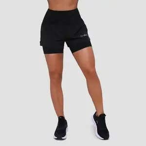 GymBeam Pulse Black dámské běžecké šortky 2v1 - XL obraz
