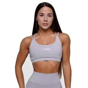 GymBeam Sportovní podprsenka FIT Mist Grey - M obraz