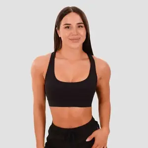 GymBeam Sportovní podprsenka Mesh Panel black - M obraz