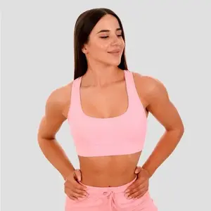 GymBeam Sportovní podprsenka Mesh Panel pink - L obraz