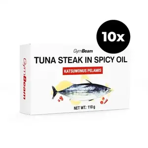 GymBeam Steak z tuňáka v pikantním oleji 10 x 110 g obraz