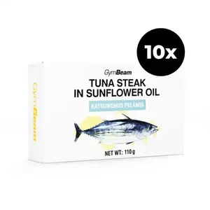 GymBeam Steak z tuňáka ve slunečnicovém oleji 10 x 110 g obraz