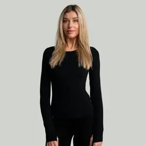 GymBeam Strix Merino černé dámské tričko s dlouhým rukávem - XS obraz