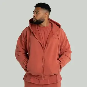 GymBeam STRIX Mikina Zip Washed Terra - S obraz
