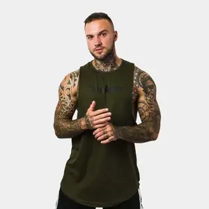 GymBeam Tílko Cut Off Military Green POUZE XL (VÝPRODEJ) obraz