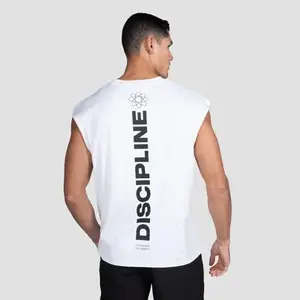 GymBeam Tílko Discipline White - S obraz
