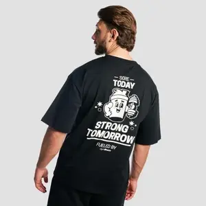 GymBeam Tričko Boxy Shaker Black - S obraz