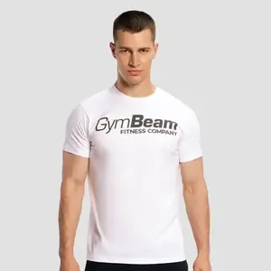 GymBeam Tričko Fitness White - S obraz