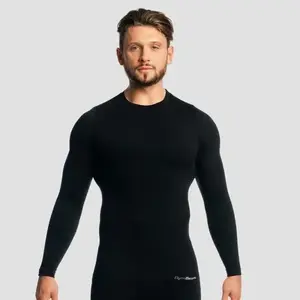 GymBeam Tričko s dlouhým rukávem Fuse Black - S obraz