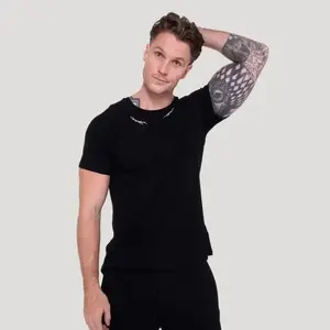 GymBeam Tričko Tribal Ribbed Black - M obraz
