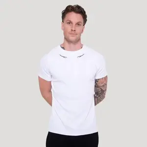 GymBeam Tričko Tribal Ribbed White - S obraz