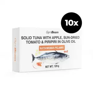 GymBeam Tuna in Olive Oil with Apple, Sun-Dried Tomato Piripiri 10 x 120 g obraz