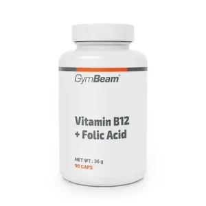 GymBeam Vitamín B12 + Kyselina listová 90 kaps. obraz