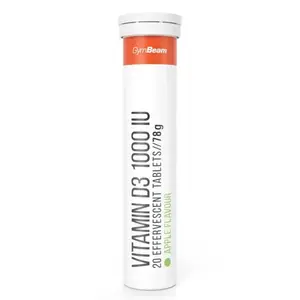 GymBeam Vitamín D3 1000 IU šumivý 20 tab. - zelené jablko obraz