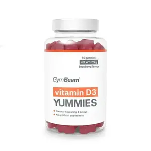 GymBeam Vitamín D3 Yummies 50 kaps. - jahoda obraz