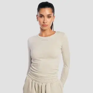 GymBeam Women‘s Aura Long Sleeve T-Shirt Grey - S obraz