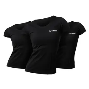 GymBeam Women‘s Basic T-Shirt 3pack Black - XS - 3pack obraz