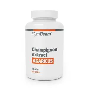 GymBeam Žampion (Agaricus) extrakt s 20 % polysacharidů a 10 % beta-glukanů 90 kaps. obraz