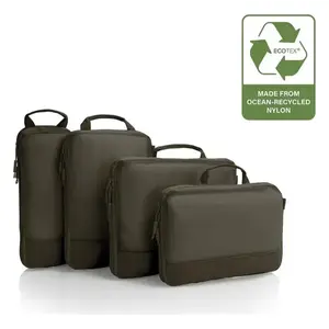 Heys Ecotex Compression Packing Cube 4 Pc Set Green Moss obraz