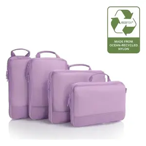 Heys Ecotex Compression Packing Cube 4 Pc Set Lilac Blossom obraz