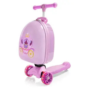 Heys Turbo Tots Scooter Royal Carriage růžový dětský kufr s koloběžkou obraz