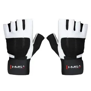 HMS Fitness rukavice RST04 bílé - S obraz