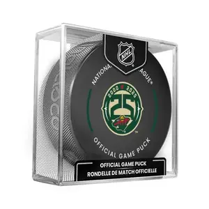 InGlasCo Fanouškovský puk NHL 25th Anniversary Game HS Cube (1ks) - Minnesota Wild obraz