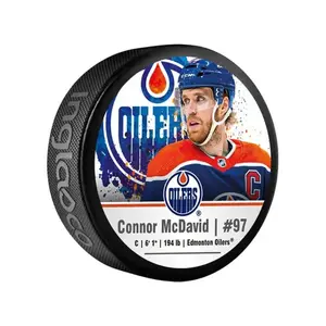 InGlasCo Fanouškovský puk NHL Stitch Blister Connor McDavid (1ks) - Edmonton Oilers obraz