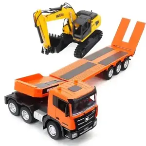 IQ models HN319 oranžový RC tahač s přívěsem a RC bagr obraz
