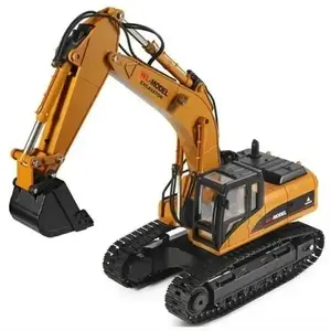 IQ models RC bagr 1: 16 hnědý s kovovými pásy a kovovou lžící obraz