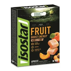 Isostar Fruit Boost Energy meruňkové želé s kofeinem 10x10 g obraz