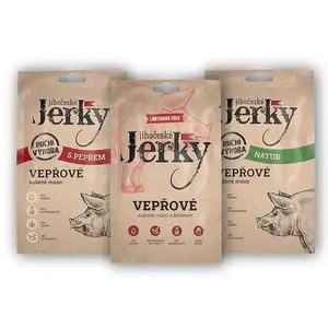 Jihočeské Jerky Vepřové 20g POUZE Natur (VÝPRODEJ) obraz