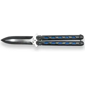 Joker Butterfly Aluminium Black/Blue 95 mm kapesní nůž motýlek obraz