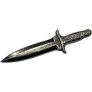 Joker Finishing Knife Satin Old Silver kovový pin do klopy obraz