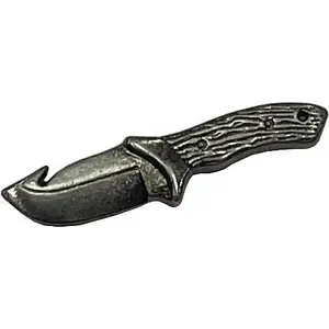 Joker Skinning Knife Satin Old Silver pin do klopy obraz