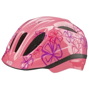 KED Meggy II Trend Soft Pink Flower M (52-58 cm) dětská cyklistická přilba obraz